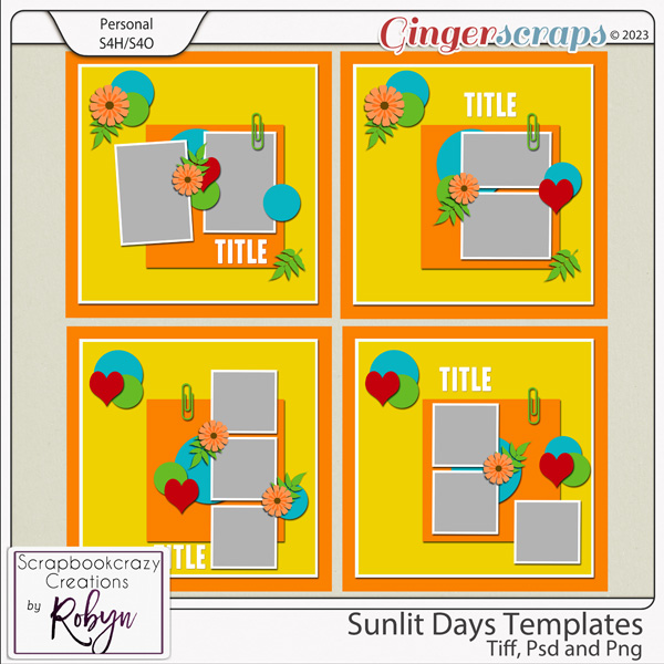 Sunlit Days Templates by Scrapbookcrazy Creations