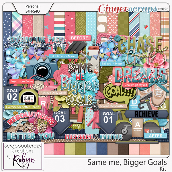 Same me Bigger Goals Kit by Scrapbookrazy Creations