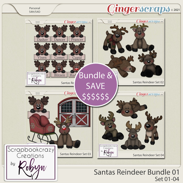 Santas Reindeer Bundle 01 by Scrapbookcrazy Creations