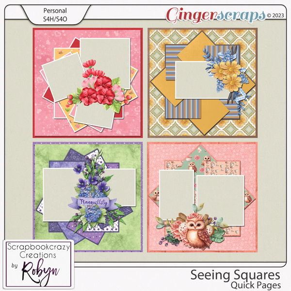 Seeing Squares Quick Pages by Scrapbookcrazy Creations