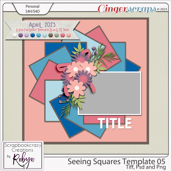 Seeing Squares Template 05 by Scrapbookcrazy Creations