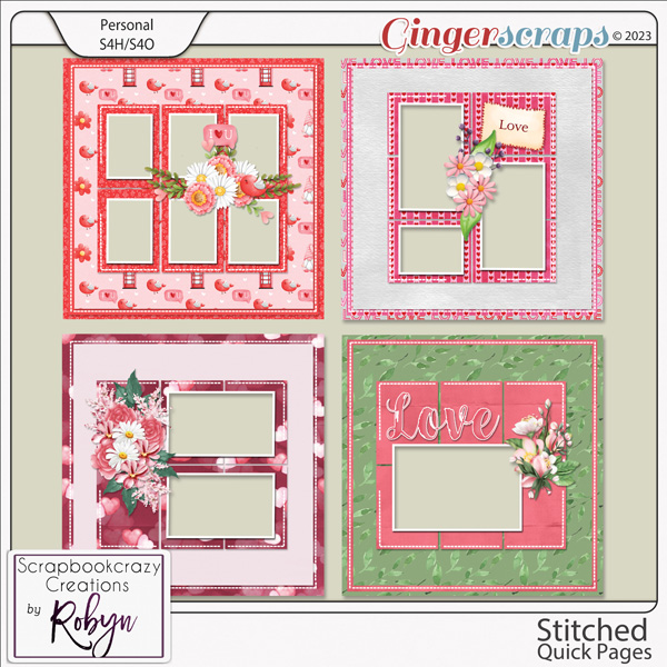 Stitched Quick Pages by Scrapbookcrazy Creations