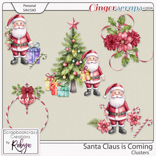 Santa Claus is Coming Clusters by Scrapbookcrazy Creations