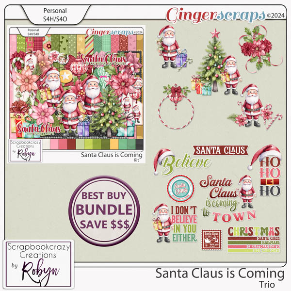 Santa Claus is Coming Trio by Scrapbookcrazy Creations