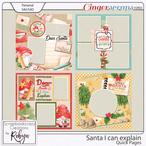 Santa I can explain Quick Pages by Scrapbookcrazy Creations