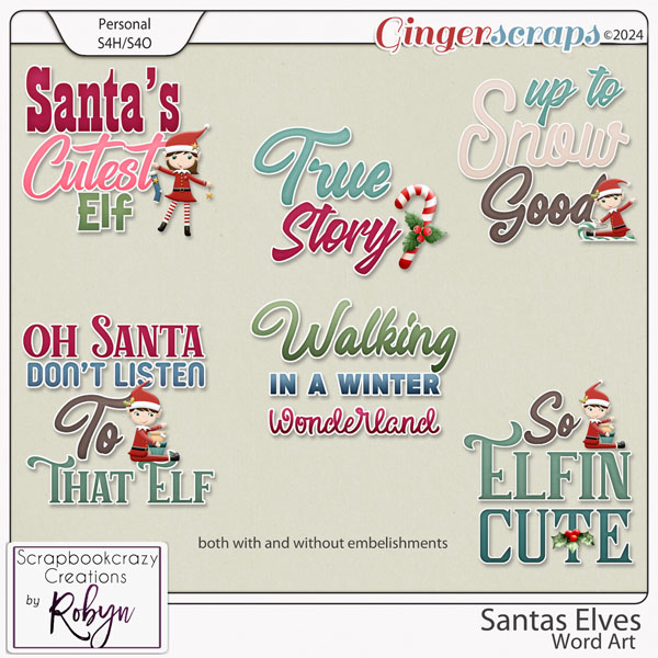 Santas Elves Word Art by Scrapbookcrazy Creations