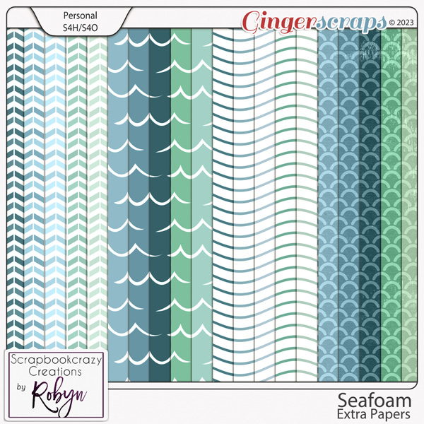 Seafoam Extra Papers by Scrapbookcrazy Creations