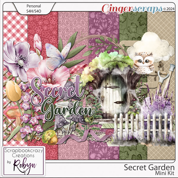 Secret Garden Mini Kit by Scrapbookcrazy Creations