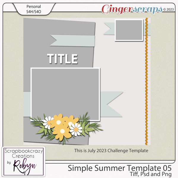 Simple Summer Template 05 by Scrapbookcrazy Creations