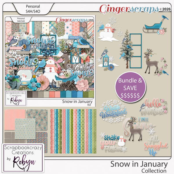 Snow in January Collection by Scrapbookcrazy Creations