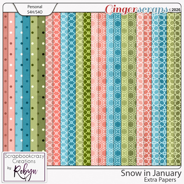 Snow in January Extra Papers by Scrapbookcrazy Creations