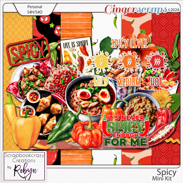 Spicy Mini Kit by Scrapbookcrazy Creations