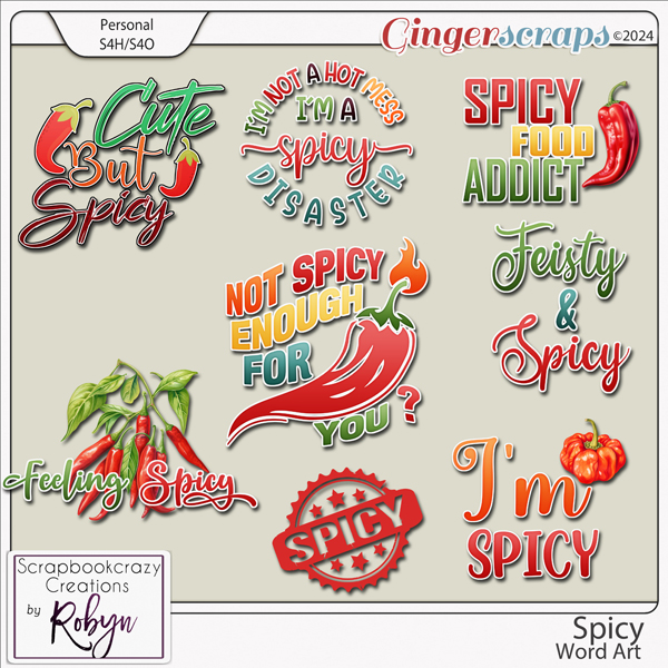 Spicy Word Art by Scrapbookcrazy Creations