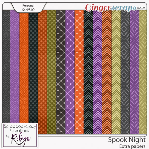 Spook Night Extra Papers by Scrapbookcrazy Creations