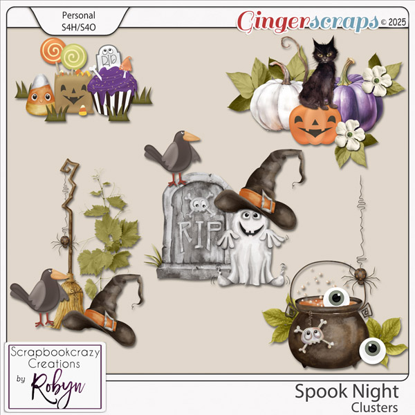 Spook Night Clusters by Scrapbookcrazy Creations