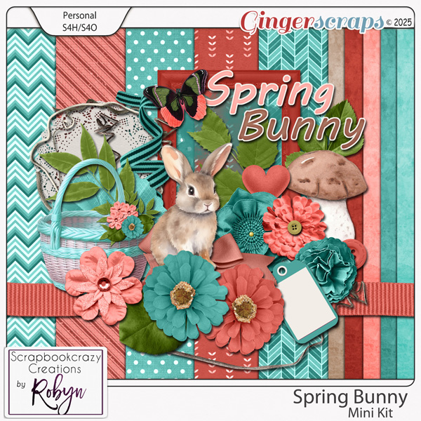 Spring Bunny Mini Kit by Scrapbookcrazy Creations