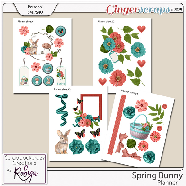 Spring Bunny Planner by Scrapbookcrazy Creations