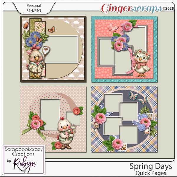 Spring Days Quick Pages by Scrapbookcrazy Creations