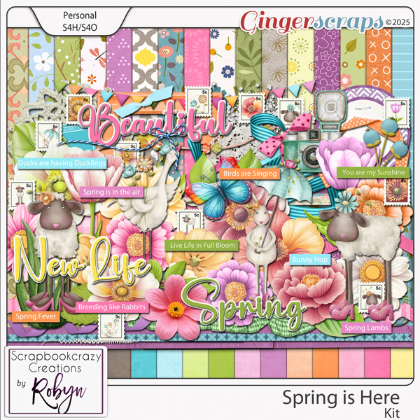 Spring is Here Kit by Scrapbookcrazy Creations