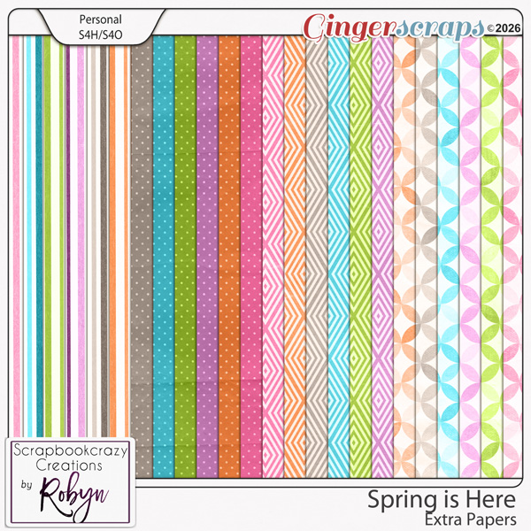 Spring is Here Extra Papers by Scrapbookcrazy Creations