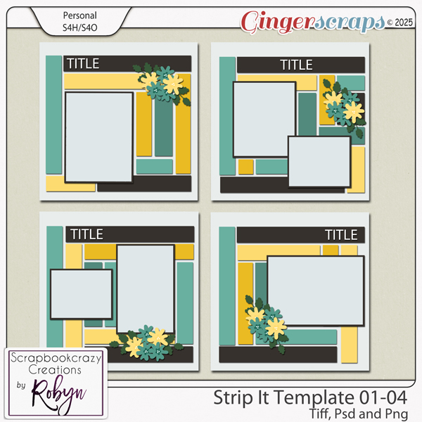 Strip It Templates 01-04 by Scrapbookcrazy Creations