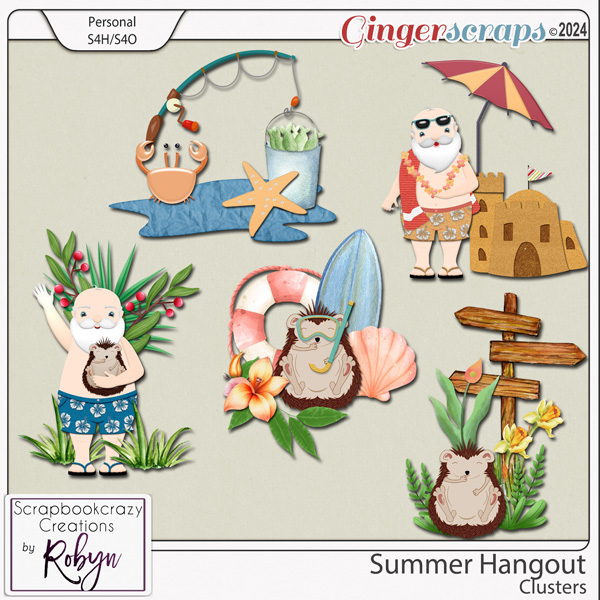 Summer Hangout Clusters by Scrapbookcrazy Creations