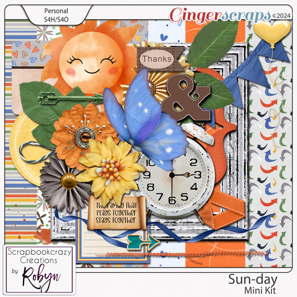 Sun-day Mini Kit by Scrapbookcrazy Creations