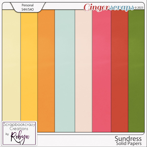 Sundress Solid Papers by Scrapbookcrazy Creations