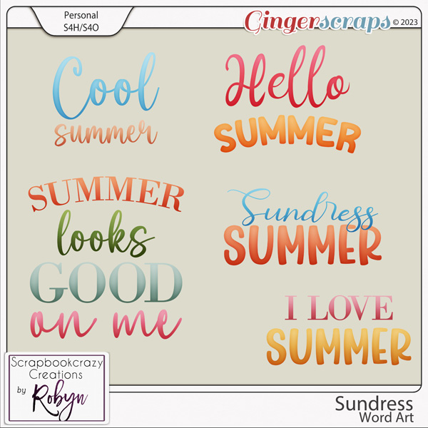Sundress Word Art by Scrapbookcrazy Creations