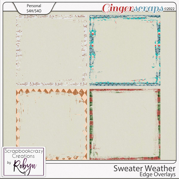 Sweater Weather Edge Overlays by Scrapbookcrazy Creations