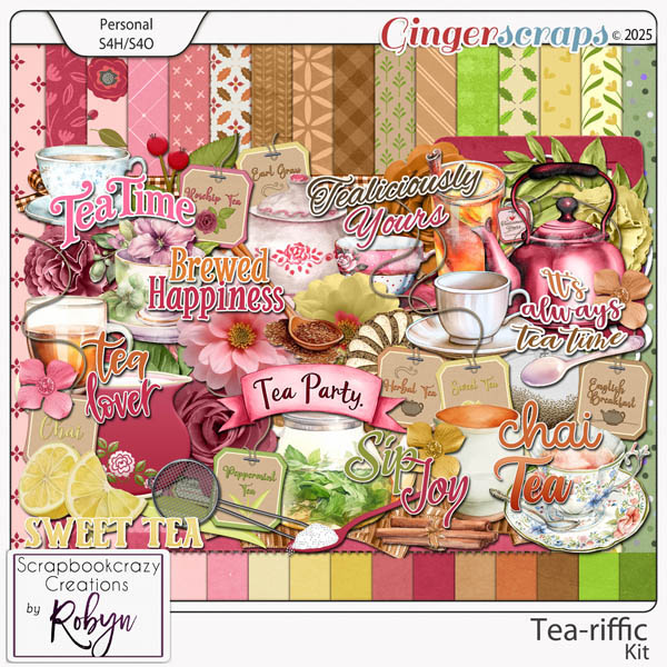 Tea-riffic Kit by Scrapbookcrazy Creations