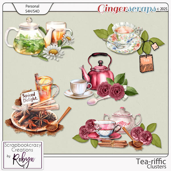 Tea-riffic Clusters by Scrapbookcrazy Creations