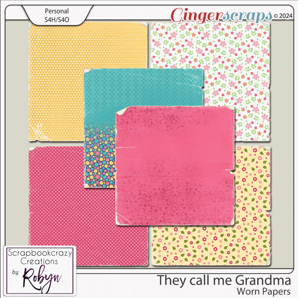 They call me Grandma Aged Papers by Scrapbookcrazy Creations