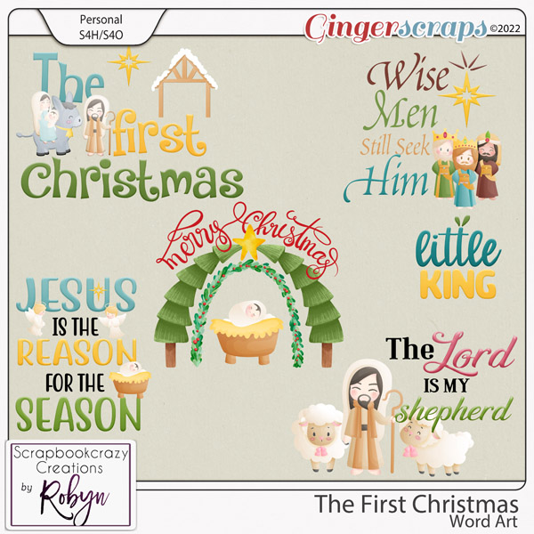 The First Christmas Word Art by Scrapbookcrazy Creations
