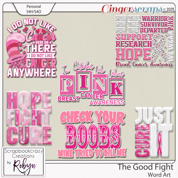The Good Fight word Art by Scrapbookcrazy Creations