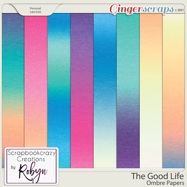 The Good Life Ombre Papers by Scrapbookcrazy Creations