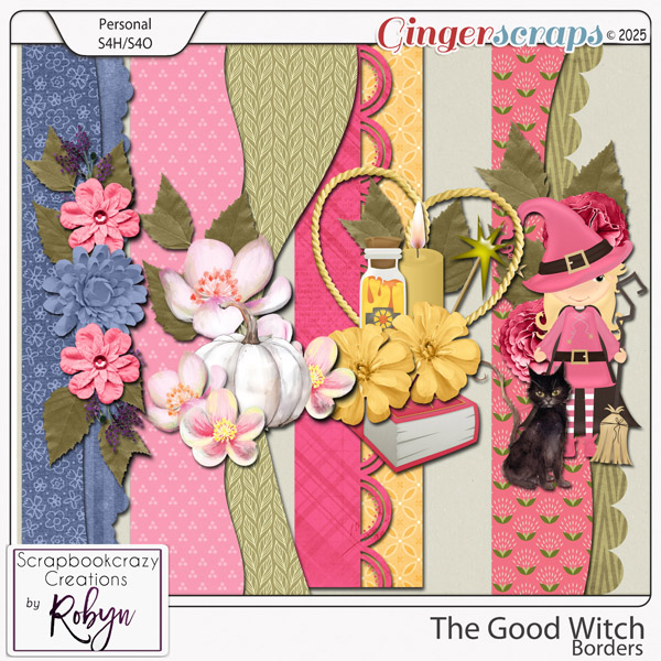 The Good Witch Borders by Scrapbookcrazy Creations
