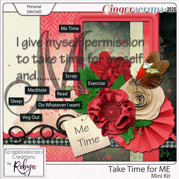 Take Time for Me Mini Kit by Scrapbookcrazy Creations