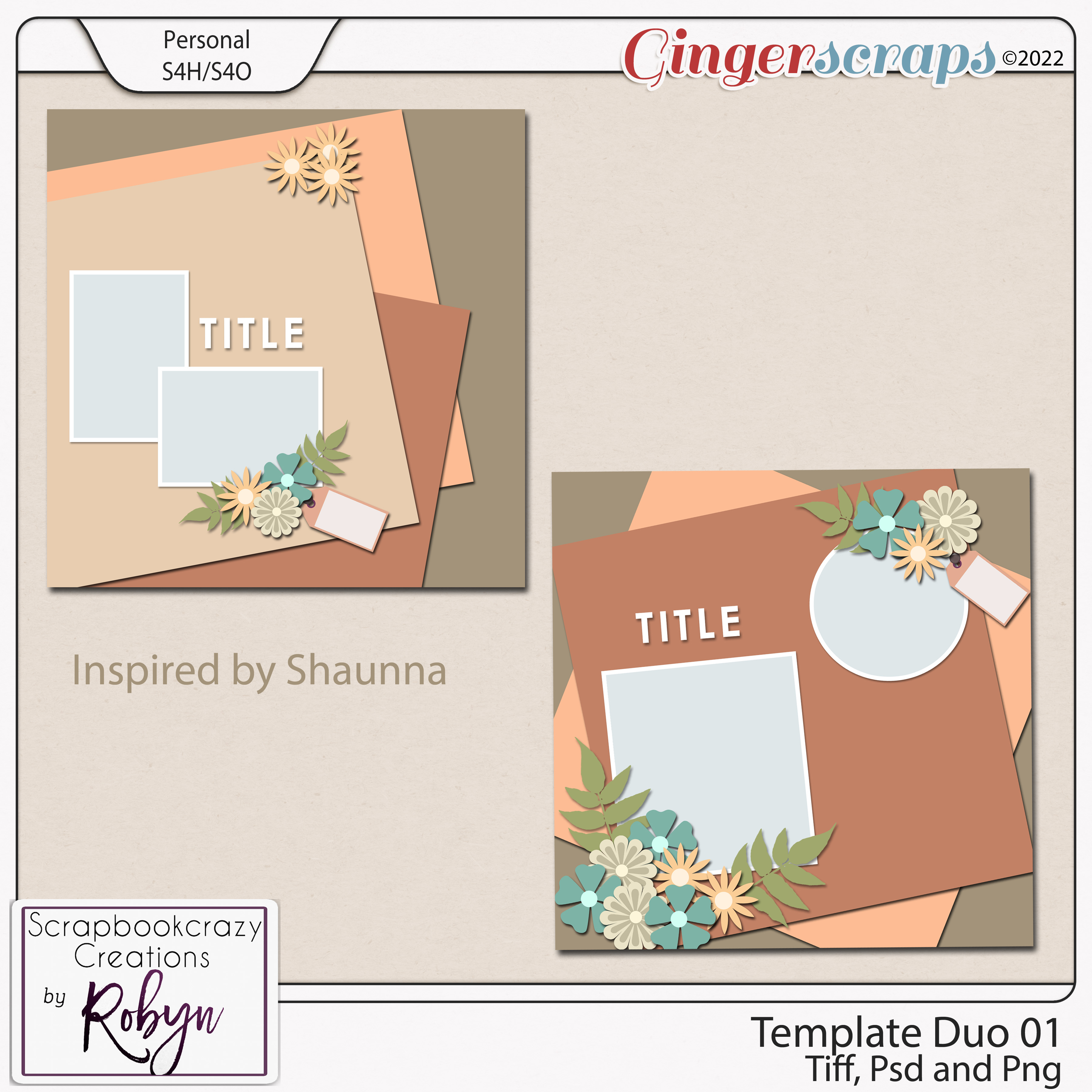 Template Duo 01 by Scrapbookcrazy Creations