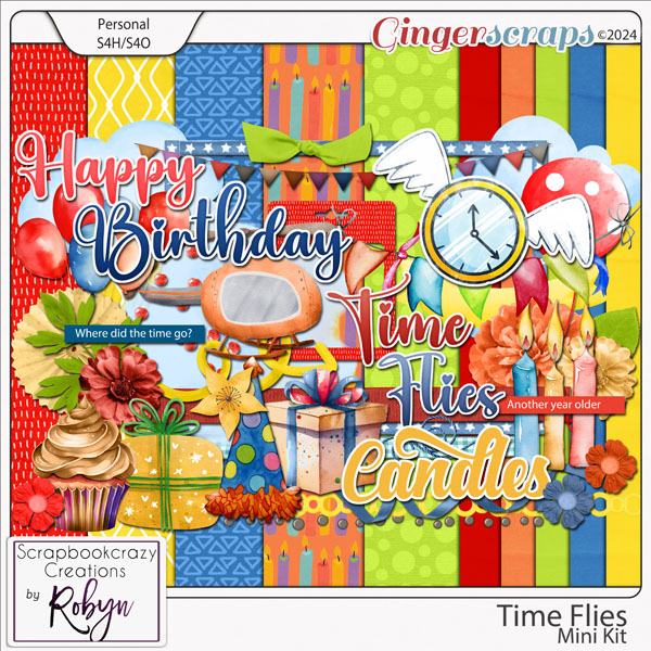 Time Flies Mini Kit by Scrapbookcrazy Creations