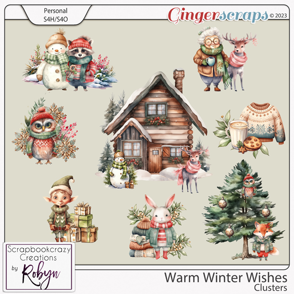 Warm Winter Wishes Clusters by Scrapbookcrazy Creations