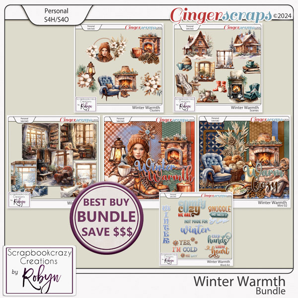 Winter Warmth Bundled Collection by Scrapbookcrazy Creations