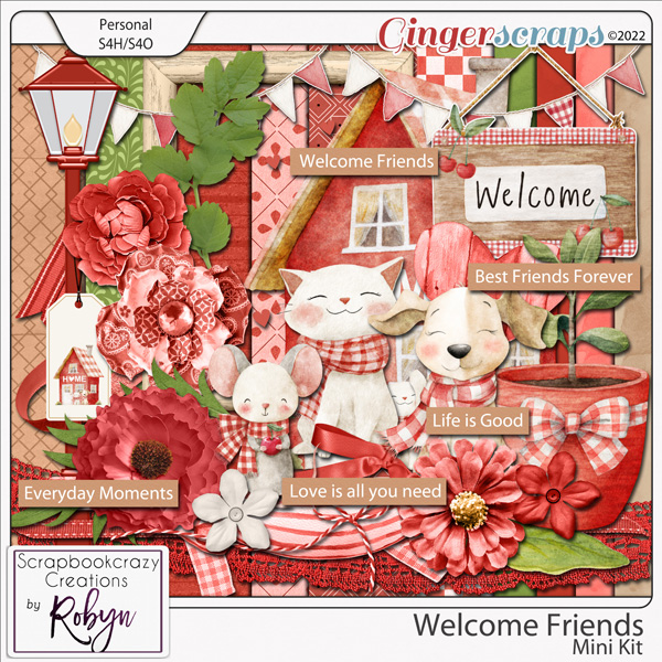 Welcome Friends Mini Kit by Scrapbookcrazy Creations