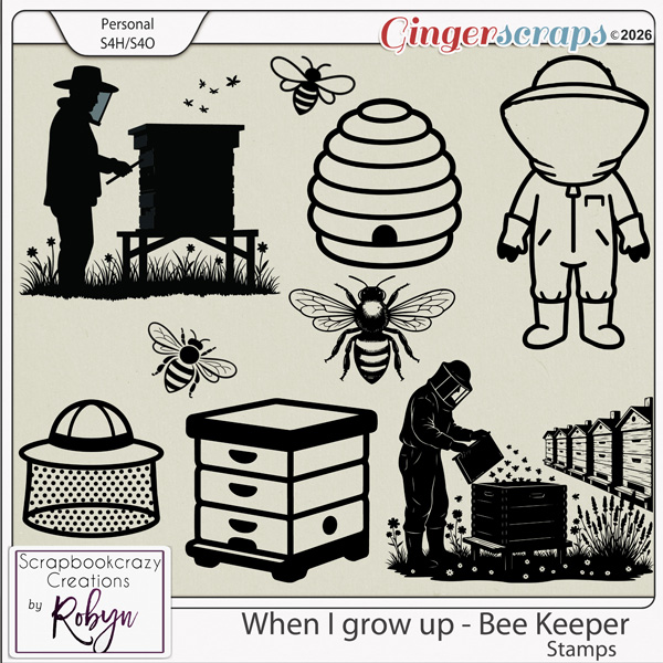When I grow up - Beekeeper Stamps by Scrapbookcrazy Creations