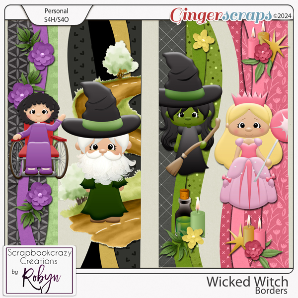 Wicked Witch Borders by Scrapbookcrazy Creations