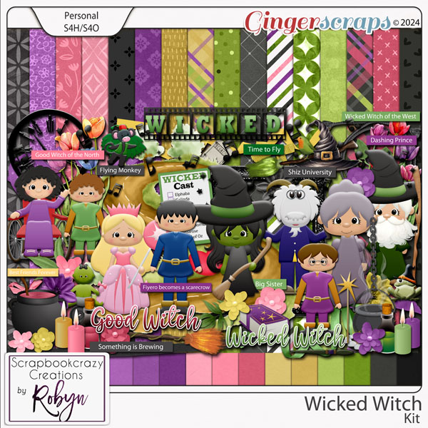 Wicked Witch Kit by Scrapbookcrazy Creations