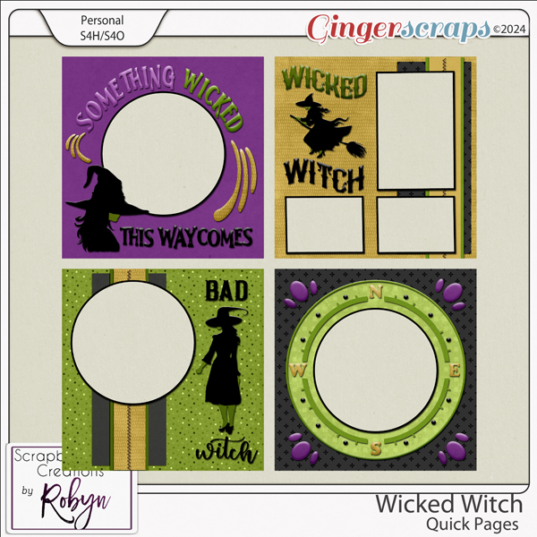 Wicked Witch Quick Pages by Scrapbookcrazy Creations