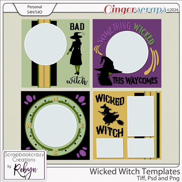 Wicked Witch Templates by Scrapbookcrazy Creations