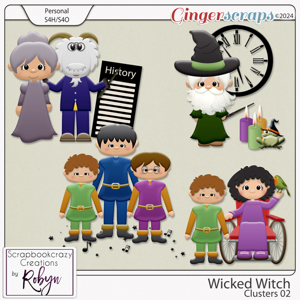 Wicked Witch Clusters 02 by Scrapbookcrazy Creations