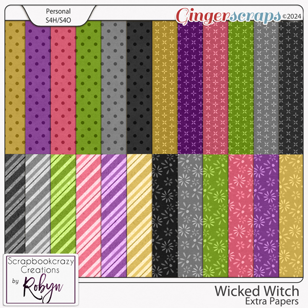 Wicked Witch Extra Papers by Scrapbookcrazy Creations